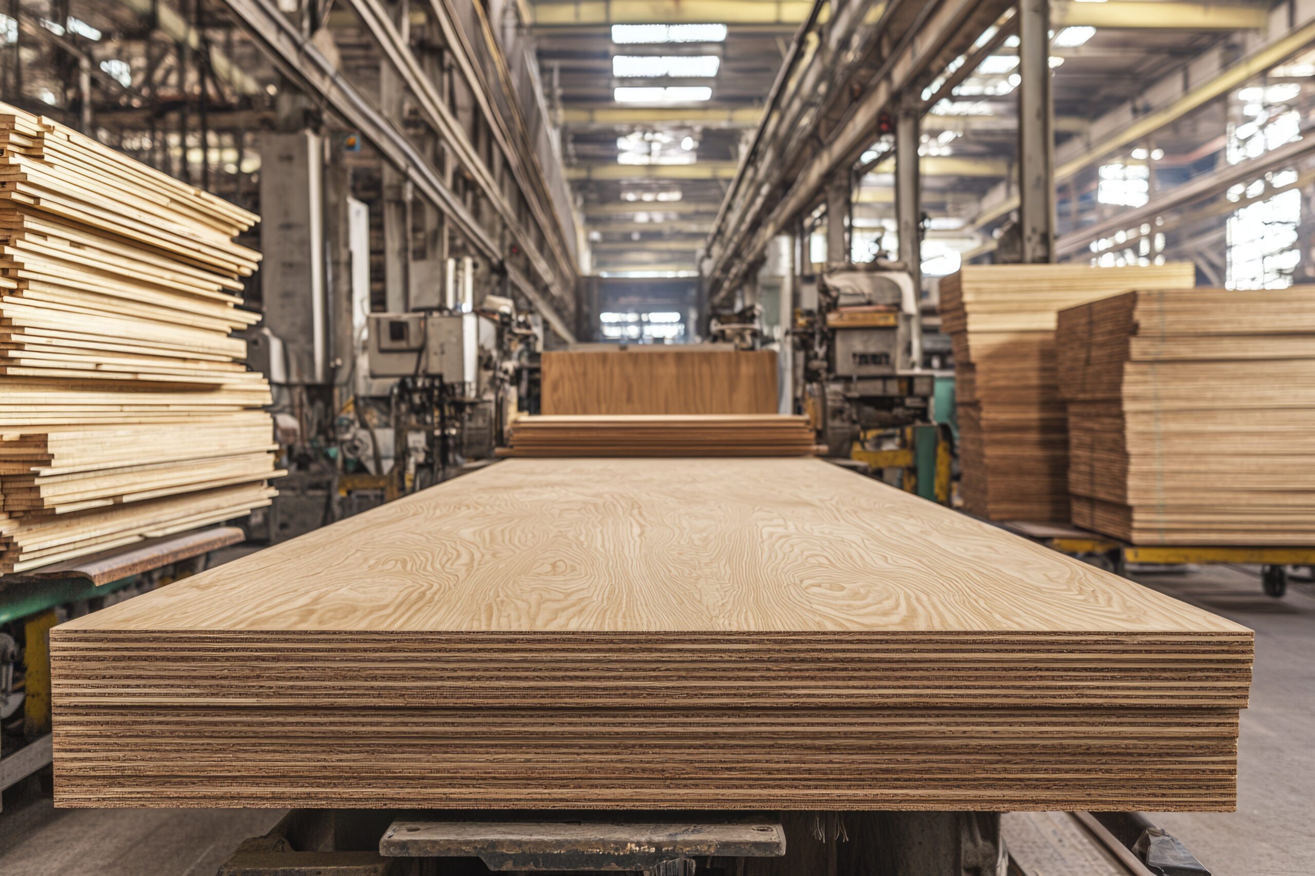 stack plywood sheets manufacturing facility
